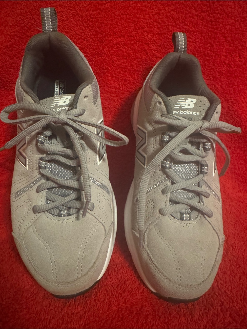 New Balance Sz 7.5 Men's Grey Suede Walking Sneakers VGUC 😊😊